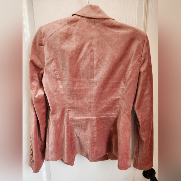WHBM - Pink Velvety Blazer Jacket - US Women's Size 4 - White House Black Market - Picture 6 of 13